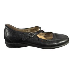 Aetrex Women’s Mary Jane Leather Comfort Flats Black X-Wide 8 W Strap Orthopedic